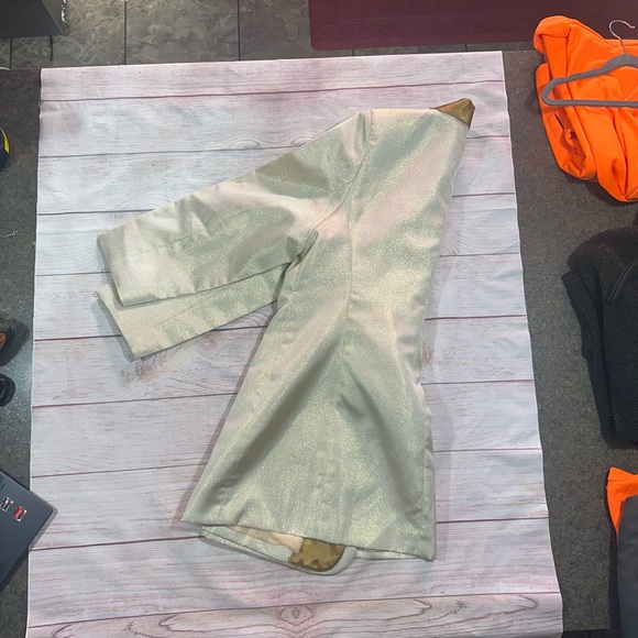 VINTAGE Y2K Terramina Cream Satin Blazer with Gold Collar sz 18 EUC - Picture 6 of 8